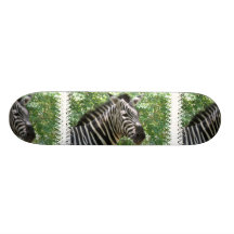 Black and White Zebra Skateboard