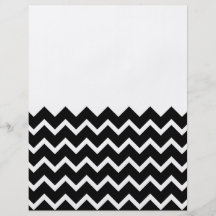 Black and White Zig Zag Pattern. Part Plain. Custom Flyer
