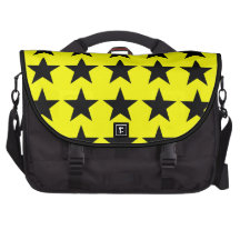 Black and Yellow Large Star Pattern Commuter Bags
