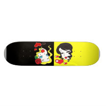 Black and Yellow Skateboard