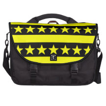 Black and Yellow Stars And Stripes Commuter Bags