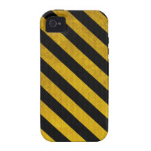 Black and Yellow Stripe Pattern iPhone Case iPhone 4 Covers
