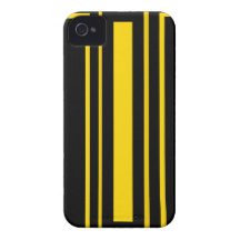 Black and yellow stripes iPhone 4 Case-Mate case