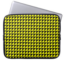 Black and Yellow Triangle Pattern Computer Sleeves