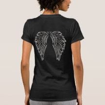 Black Angel Wings Tee Shirt