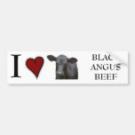 Black Angus Beef  - I love heart design Bumper Sticker