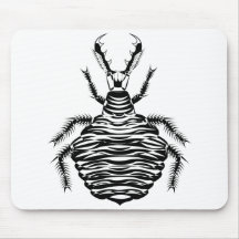 Black antlion mouse pad
