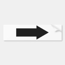 black arrow right icon bumper sticker