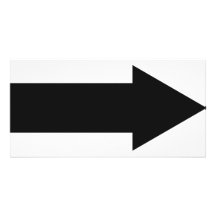black arrow right icon customized photo card