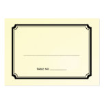 Black art deco retro wedding guest seating cards business card templates