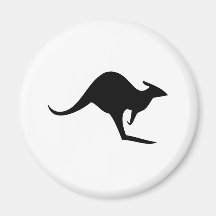 black australian kangaroo - australia fridge magnets