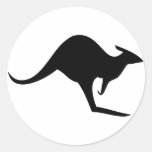 black australian kangaroo - australia sticker