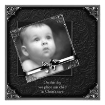Black Baby Boy Photo Christening Personalised Invite