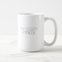 black bachelorette wedding bridal shower party fun mug