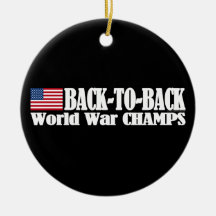 Black Back-To-Back USA Champs Christmas Tree Ornament