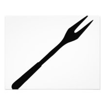 black BBQ fork icon Personalized Announcement