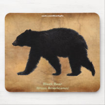 Black Bear  Wildlife Supporter Mousepad