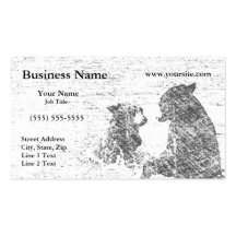 Black Bears Sketch Business Card Template