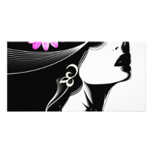 black beauty photo card template
