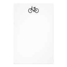 Black Bike Route Customized Stationery