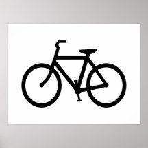Black Bike Route Print