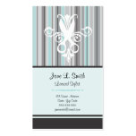 Black/Blue Stripe Scissors Business Card Templates