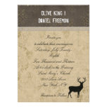 Black Buck Silhouette Wedding Invitation