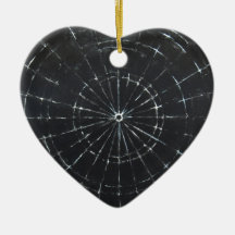 Black Bull's Eye (black minimalism) Christmas Ornament