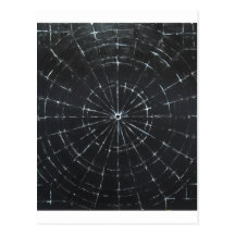 Black Bull's Eye (black minimalism) Post Card