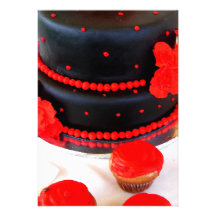 Black cake invitations