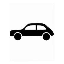 black car icon postcards