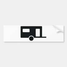 black caravan icon bumper stickers