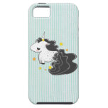 Black cartoon unicorn with stars iPhone 5 iPhone 5 Case