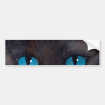 Black Cat Art  & Butterfly - Multi Bumper Sticker