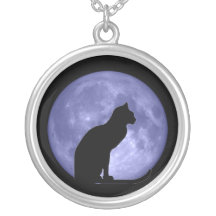 Black Cat Blue Moon necklace