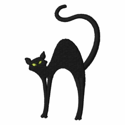 Black Cat Embroidered Shirt Black Cat Embroidered Shirt