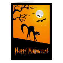 Black Cat Halloween card
