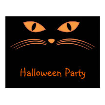 Black Cat Invitation Postcard