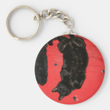 Black cat key chain