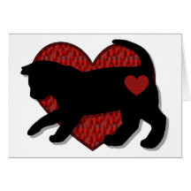 Black Cat Kind of Love Greeting Card