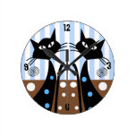 Black Cat Lovers Clock
