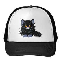 Black cat mesh hats