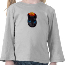 Black Cat Painting Art T-Shirt - Multi