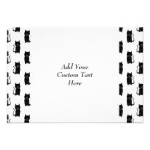Black cat pattern. custom invite
