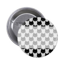 Black Cat Pattern on Light Grey. Pins