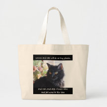 Black Cat tote, women & cats do as they please.... Tote Bag