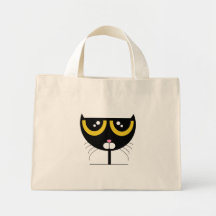 Black Cat w/ Yellow Eyes - Bag