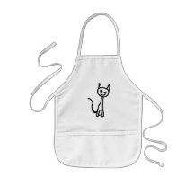 Black Cat, Winking. Apron