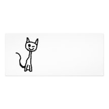 Black Cat, Winking. Custom Invites