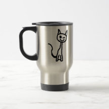 Black Cat, Winking. Mug
